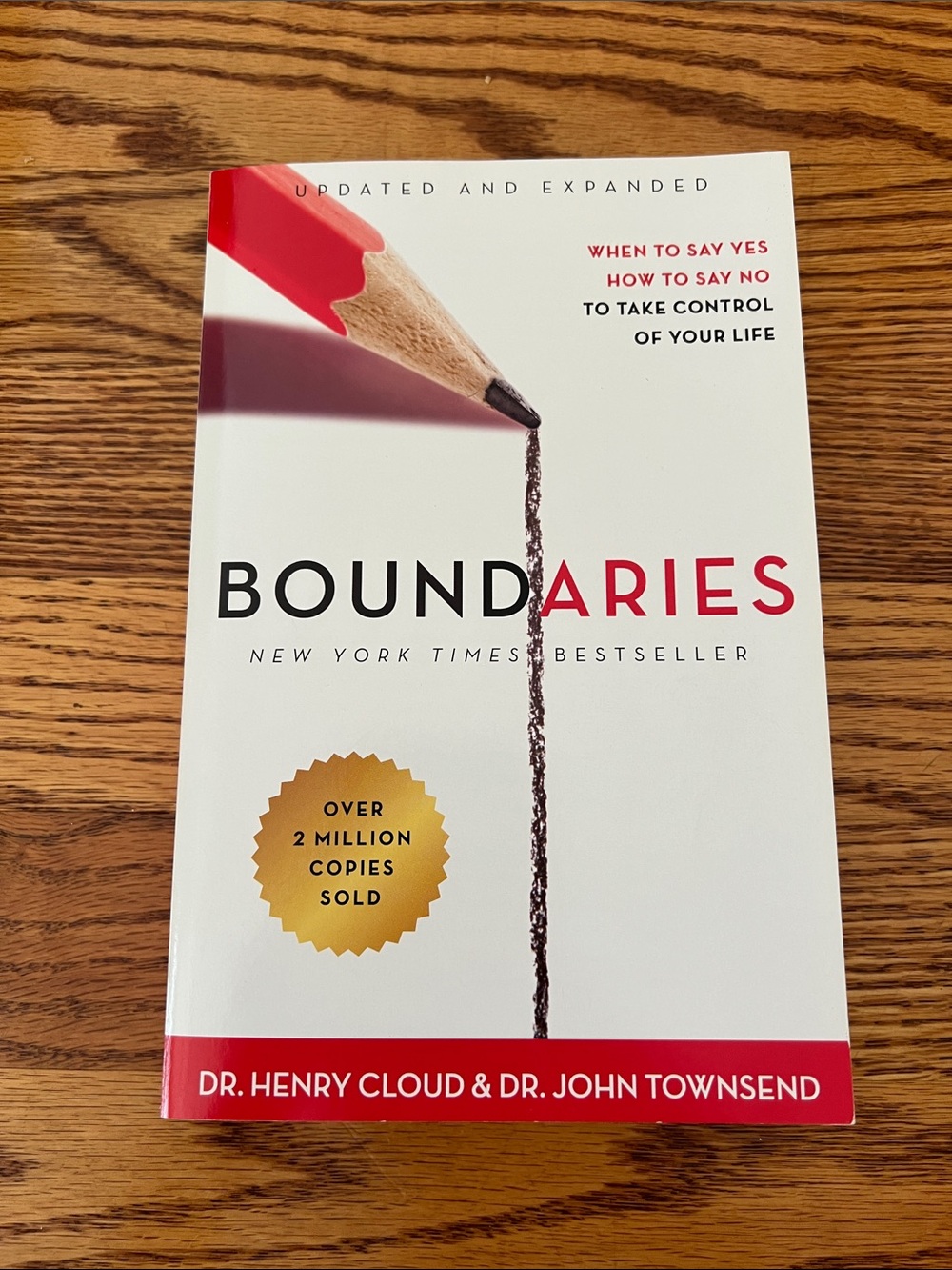 Boundaries by Dr. Henry Cloud & Dr. John Townsend — White & Red Paperback
